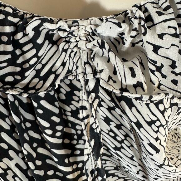 PARKER 100% silk starburst pattern Halle blousant halter maxi dress womans small - Picture 7 of 11